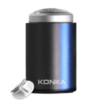 KONKA Portable Waterproof Razor for Men, Black + Extra Knife Head - 1