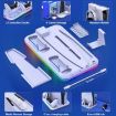 PS5/PSVR2 Controller Cooling Base with RGB Lights (White) - 3