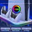 PS5/PSVR2 Controller Cooling Base with RGB Lights (White) - 4