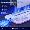 PS5/PSVR2 Controller Cooling Base with RGB Lights (White) - 5