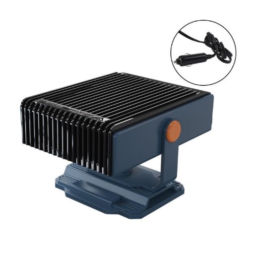 12V Navy Blue High-Power Car Heater & Winter Defogger - 1