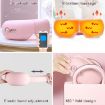 Pink Bluetooth Eye Massager: Heat, Air Pressure, Vibration Rechargeable - 6
