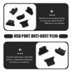 Black Silicone Micro USB Charging Port Dust Plug for Cell Phones - 3