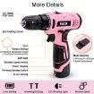 HILDA 12V Cordless Impact Drill Screwdriver, EU Plug - 5