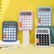 Pink 12-Digit Mechanical Keyboard Calculator for Office & Exams - 6