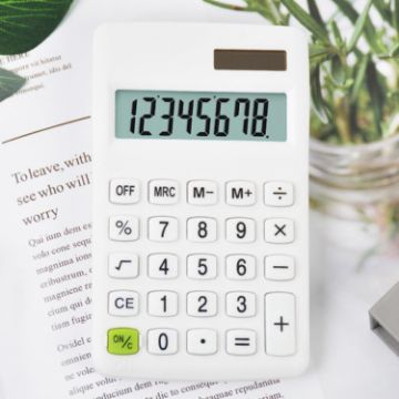 Candy Colored 8-digit Multifunctional Mini Solar Calculator - Pure White - 1