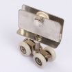 Brass Bearing Shower Wheel Pulley with Track, Model: Pulley+Screw+Clamp - 2