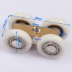 Brass Bearing Shower Wheel Pulley with Track, Model: Pulley+Screw+Clamp - 4