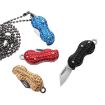 Stainless Steel Peanut Shape Folding Necklace Knife (Random Color) - 2