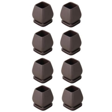 15 Degree Tilt Table & Chair Feet Covers, 1 inch, 8pcs Set (Square) - 1