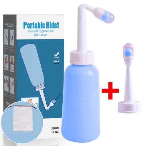 Portable 350ml Travel Bidet Bottle for Postpartum Care (Blue) - 1