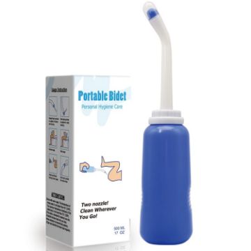 Portable 500ml Travel Bidet Peri Wash Bottle for Postpartum Care (Blue) - 1