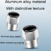 Hexagonal Metal Tire Valve Caps - 4pcs Set Universal (Black) - 4