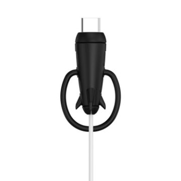 Black USB Type-C Charger Wire Protector for iPhone - Single Head - 1