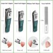 4pcs Stainless Steel Nail Knife Set with Portable Bag, Dark Green - 2