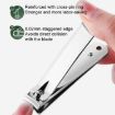 4pcs Stainless Steel Nail Knife Set with Portable Bag, Dark Green - 4