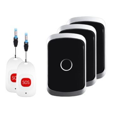 CACAZI C20 Wireless Waterproof Emergency Pager for Elderly (Black) - 1