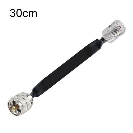 30cm UHF 50 Ohm RF Coaxial Pigtail Extension Cord (M to F) - 1