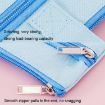 A4 Zipper Canvas File Bags - Little Rabbit Style Handbag (Tianlan) - 3