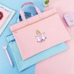 Embrace Rabbit Pink A4 Zipper Canvas File Bags for Students - 2
