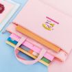 Embrace Rabbit Pink A4 Zipper Canvas File Bags for Students - 6