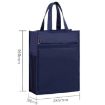 BeiDuoMei A4 Waterproof File Bag with Cup Holder - 3 Layers, Black - 4