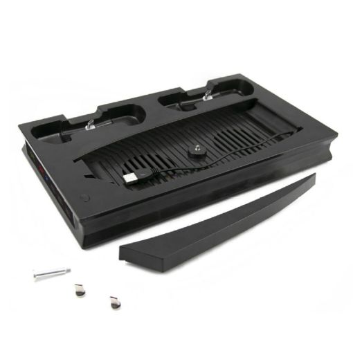 PS5 Console Cooling Fan Charging Base with Light Dock Stand (Black) - 1