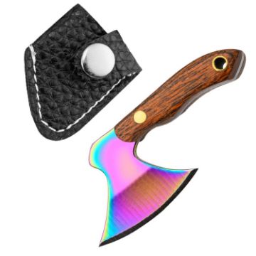 Mini Knife Keychain & Holster Pendant, Model: Axe Colored - 1