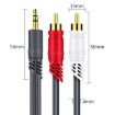 JINGHUA 3.5mm to 2RCA Audio Cable 30m Game Console Outdoor Grey - 2