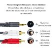 JINGHUA 3.5mm to 2RCA Audio Cable 30m Game Console Outdoor Grey - 3