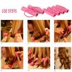 6pcs Sleeping Soft Sponge Hair Curlers No Heat Rollers (Rose Red) - 6