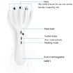 Electric Head Massager: Heated Vibration Comb, Pearl White - 3