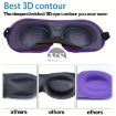 3D Adjustable Silicone Anti-slip Sleep Eye Mask - Purple - 3