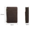 CONTACTS FAMILY CF5009 Leather Travel Cigar Box with Strap (Brown) - 4