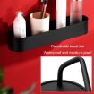 Matte 40cm No-Punch Bathroom Toilet Shelf Storage Rack - 4