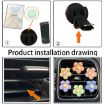 Pink Candy-colored Five-petal Flower Car Vent Aromatherapy Clip - 5