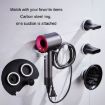 Wall Mounted Hair Dryer Holder Hole-Free Aluminum Shelf, Silver - 5