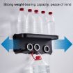 Wall Mounted Hair Dryer Holder Hole-Free Aluminum Shelf, Silver - 6