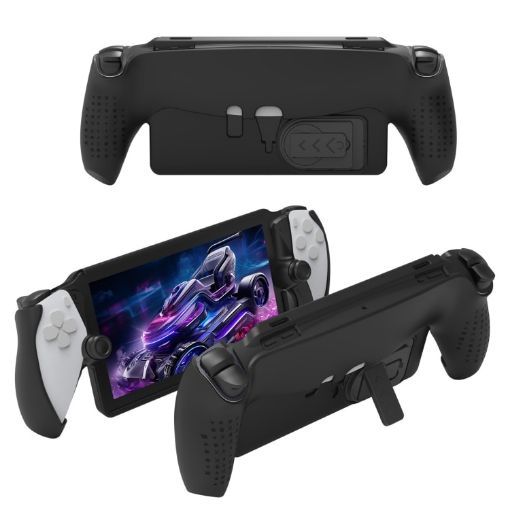 PlayStation Portal Handle JYS TPU Protective Case with Stand, Black - 1