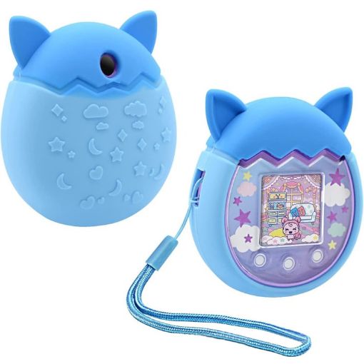Tamagotchi Pix Cartoon Game Console Protective Silicone Cover Blue - 1
