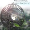 Rechargeable Pink Clip-On Oscillating Car Fan with Light - 3