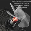 Rechargeable Pink Clip-On Oscillating Car Fan with Light - 4