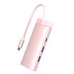 BS7A 7 In 1 Type-C Multi-Function USB Hub Docking Station (Pink) - 1