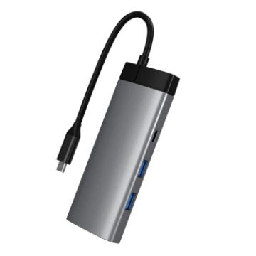 BS7A 7-in-1 Type-C Docking Station USB Hub Converter (Gray) - 1