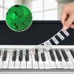 Luminous Silicone Piano Notes Guide, 61 Keys, Color Text Keyboard - 1