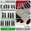 Luminous Silicone Piano Notes Guide, 61 Keys, Color Text Keyboard - 3