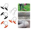 Orange 70cm Stainless Steel Wire Saw for Camping and Survival - 5