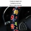 Five Star Flower Orange Car Steering Wheel Cover, No Elastic Band - 3