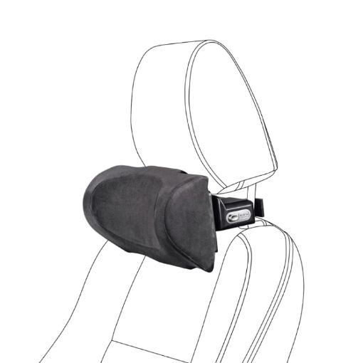 Black Vehicle Passenger Headrest Neck Protection Sleeping Pillow - 1