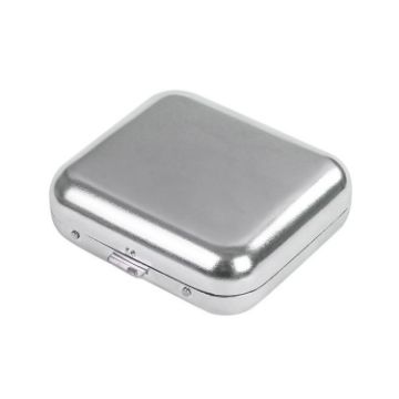 Square Mini Metal Portable Ashtray & Pocket Cigarette Holder - 1
